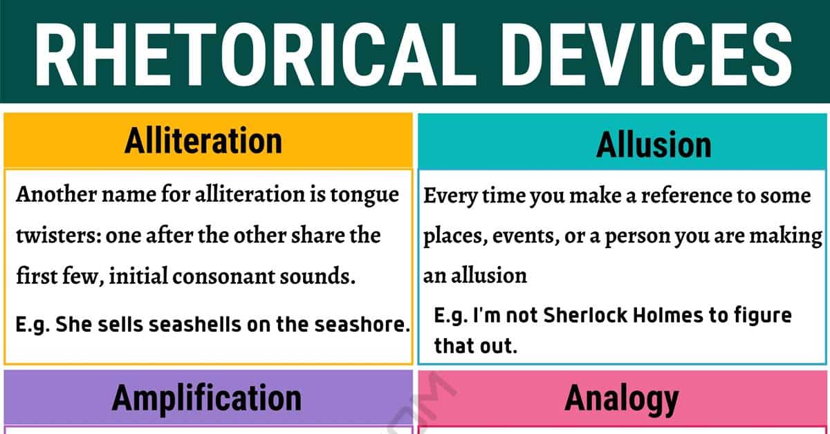 Rhetorical Device Definition Literature Example