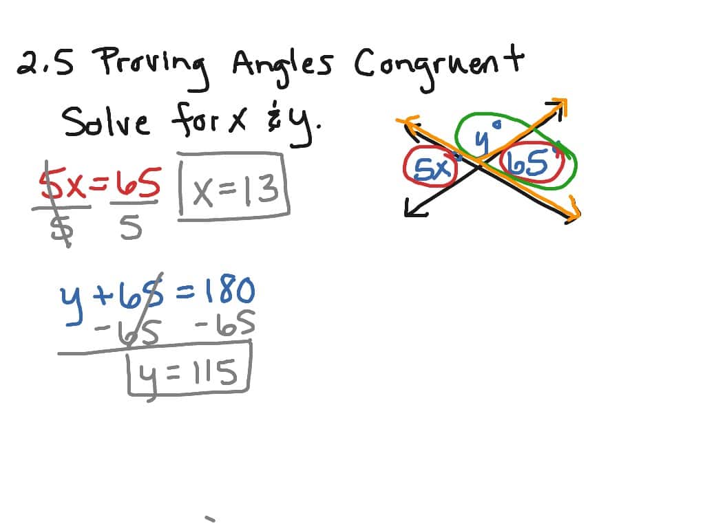 Proving Angles Congruent quiz