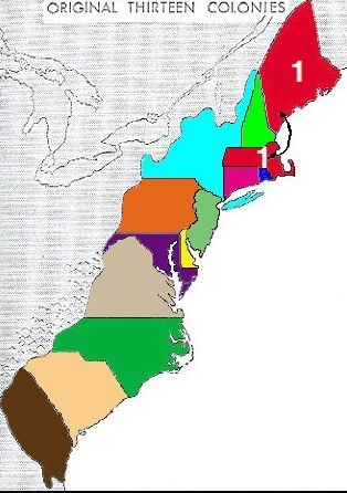 13 Colonies Quiz » Learn & Practice Map Quiz