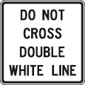 Drivers should not change lanes or turn across the double white lines.