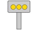 Mounted immediately in front of an obstruction or at changes in road alignment.
