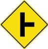 Side road enters highway ahead Side road enters highway ahead