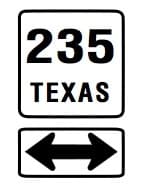 Texas Route Marker signs tell you what road you are on.