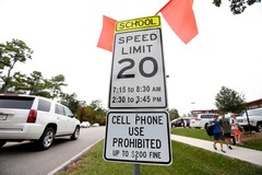 The use of a wireless communication device is prohibited in the school zone.
