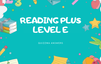 Reading Plus Answers Level E