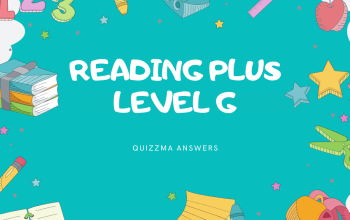 Reading Plus Answers Level G