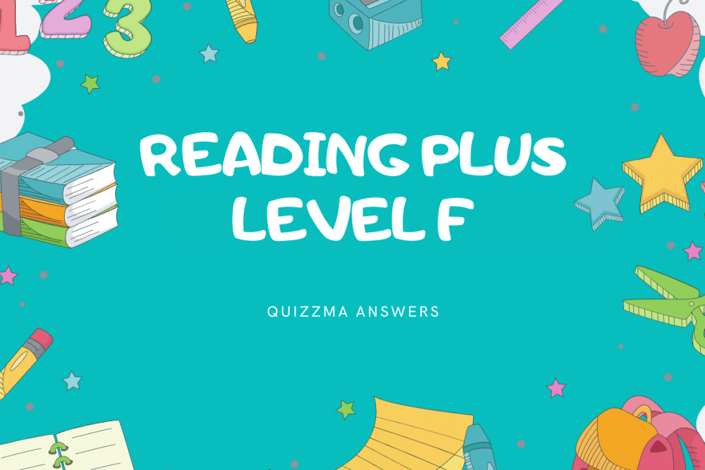reading plus level f answers