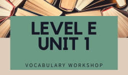 Vocabulary Workshop Level E Unit 1 Answers