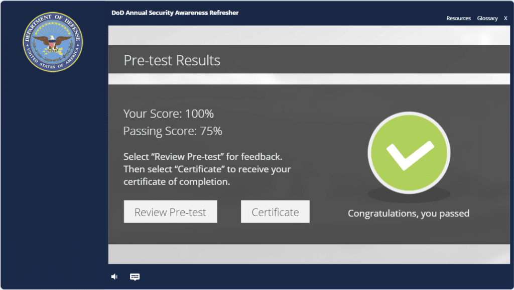 DOD Annual Security Awareness Refresher