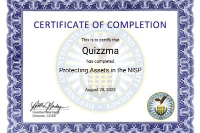 Protecting Assets in the NISP Answers
