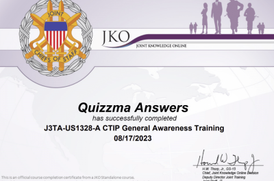 CTIP General Awareness Training Answers