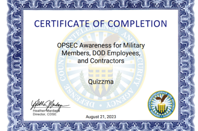 OPSEC Awareness for Military Members, DOD Employees, and Contractors Answers
