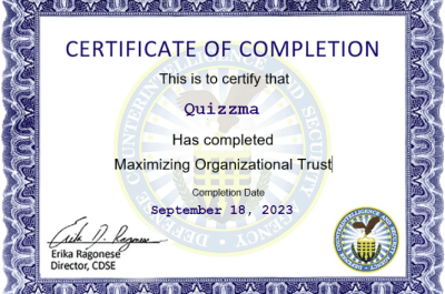 Maximizing Organizational Trust Answers