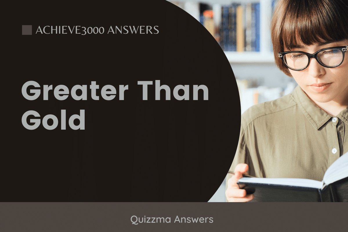 Greater Than Gold achieve3000 answers