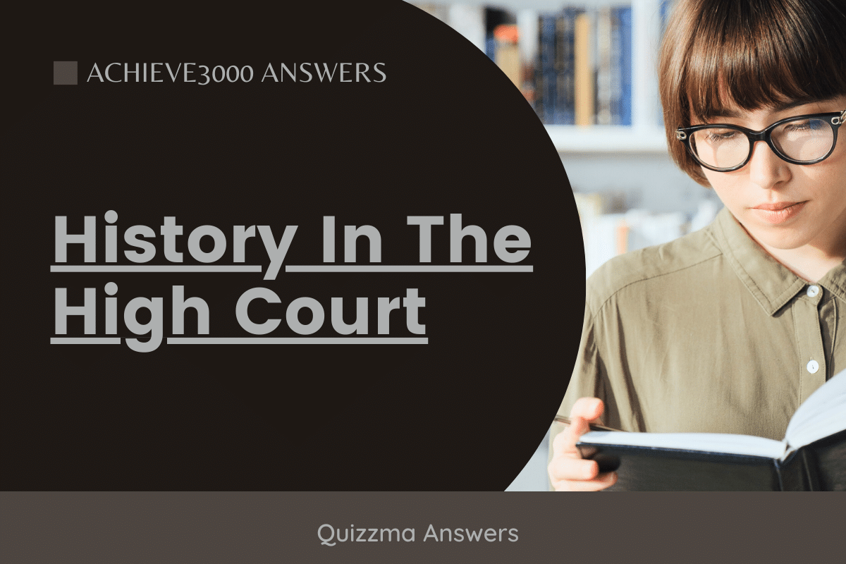 History In The High Court Answers