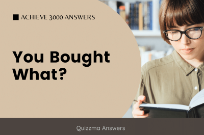 You Bought What? Achieve 3000 Answers