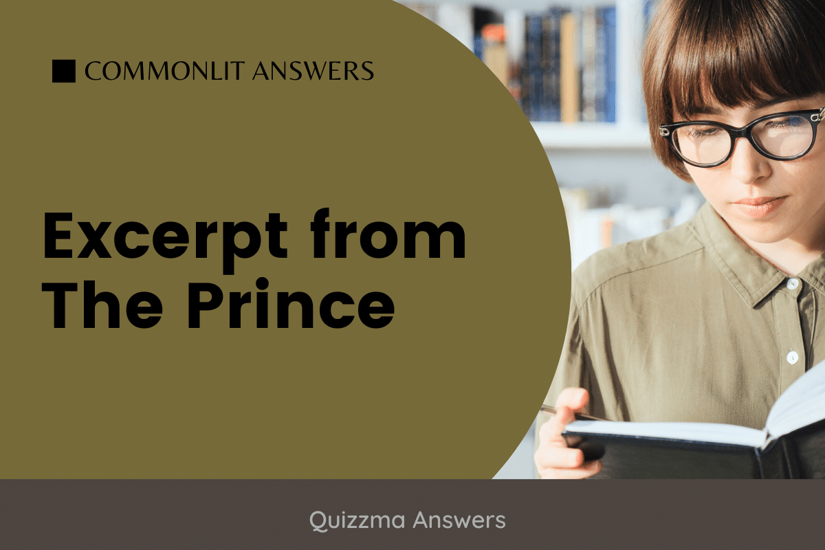 Excerpt from The Prince Commonlit Answers