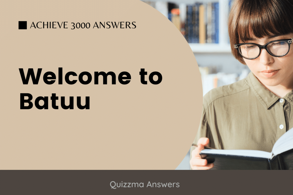 Welcome to Batuu Achieve 3000 Answers