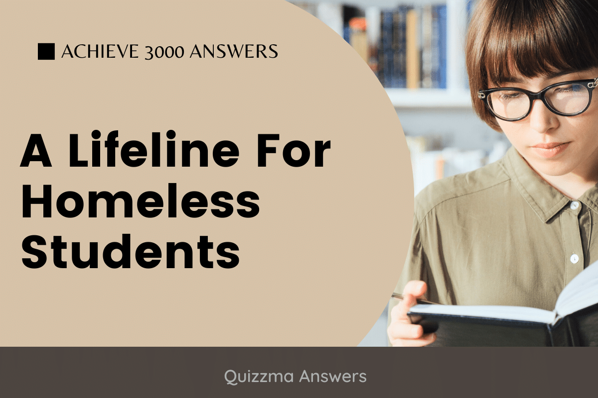 A Lifeline For Homeless Students Achieve 3000 Answers