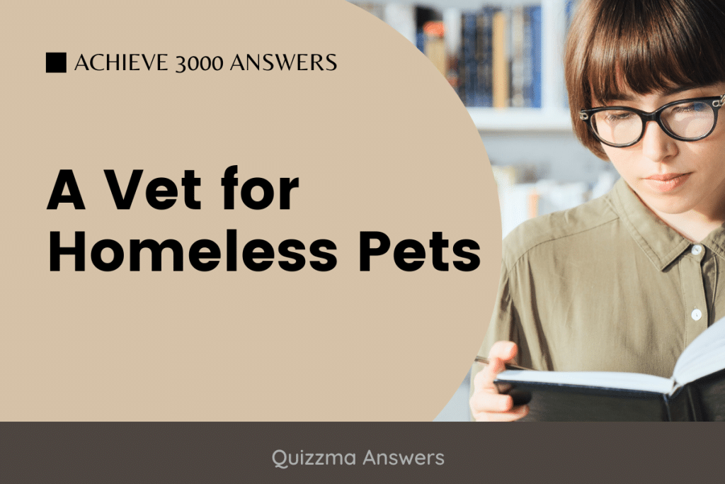 A Vet for Homeless Pets Achieve 3000 Answers