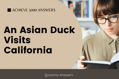 An Asian Duck Visits California Achieve 3000 Answers
