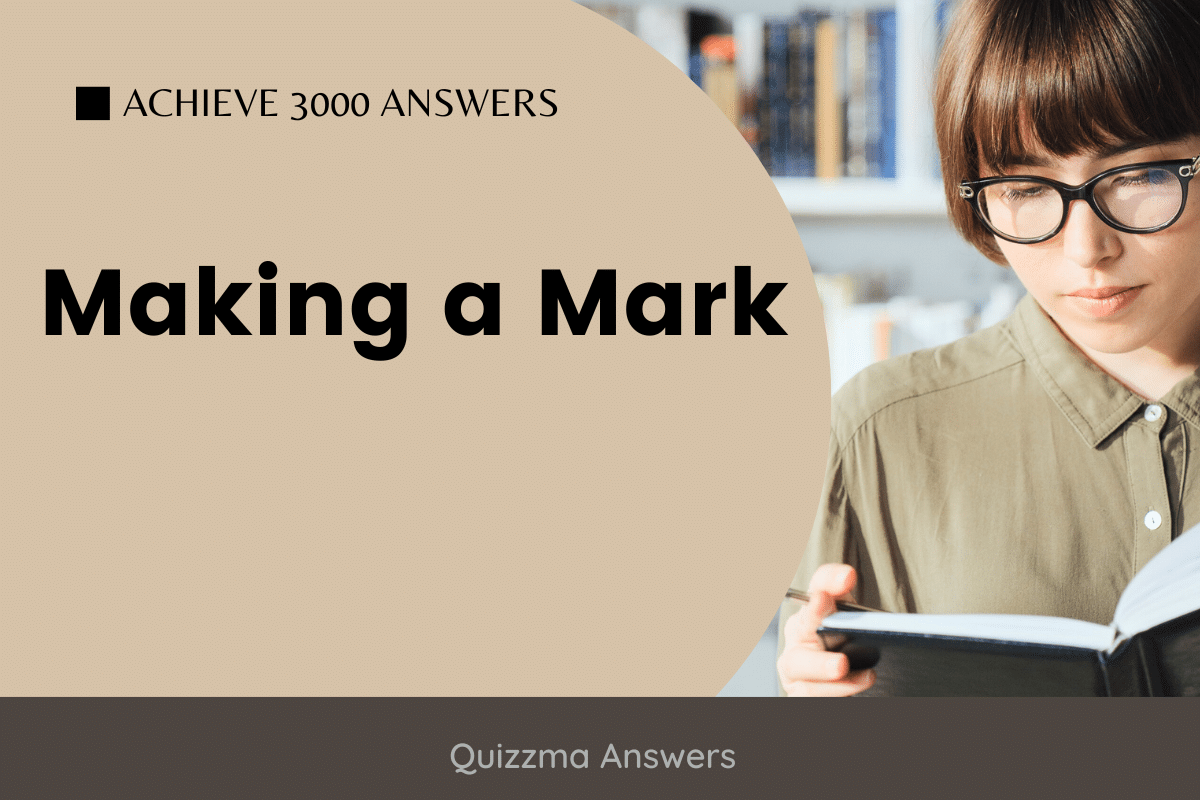 Making a Mark