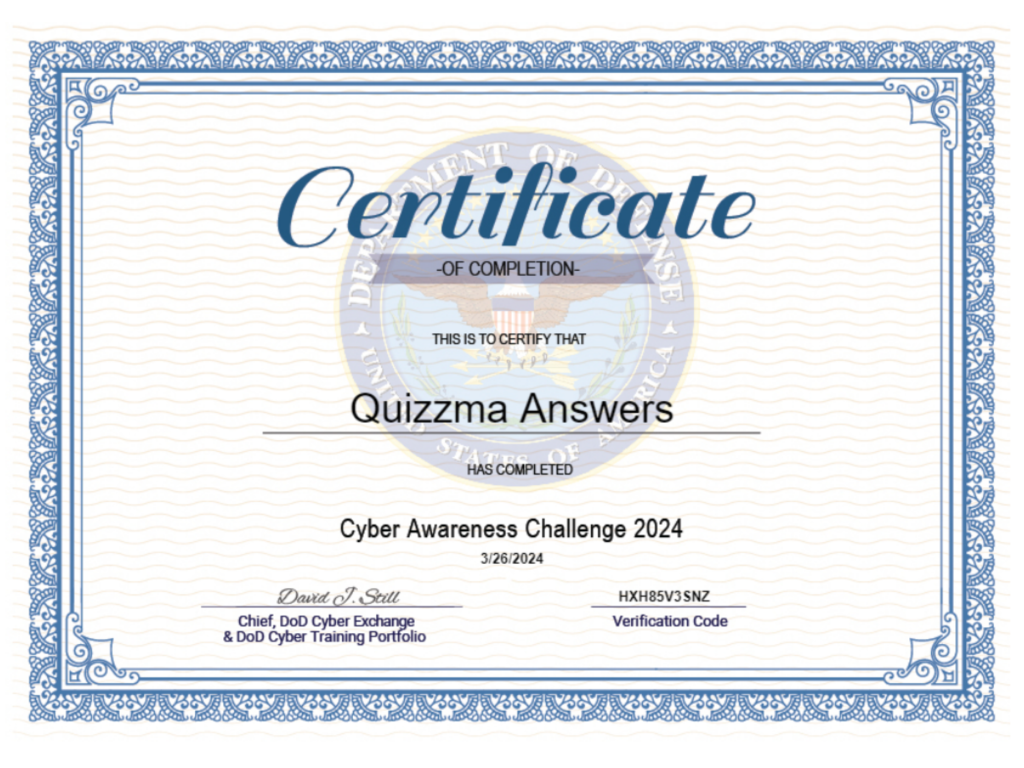 Cyber Awareness Challenge 2024 Answers » Quizzma