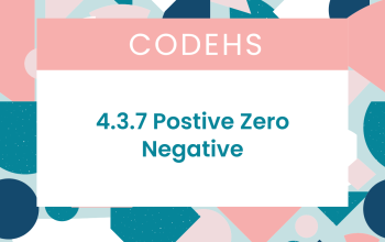 4.3.7 Postive Zero Negative CodeHS Answers
