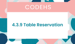 4.3.9 Table Reservation CodeHS Answers