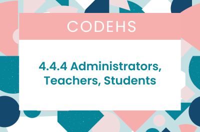 4.4.4 Administrators, Teachers, Students CodeHS Answers