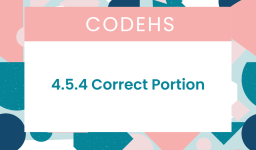 4.5.4 Correct Portion CodeHS Answers