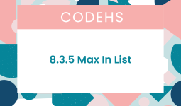 8.3.5 Max In List CodeHS Answers