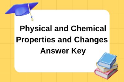 Physical and Chemical Properties and Changes Answer Key