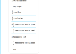 How many more cups of flour than butter are needed?