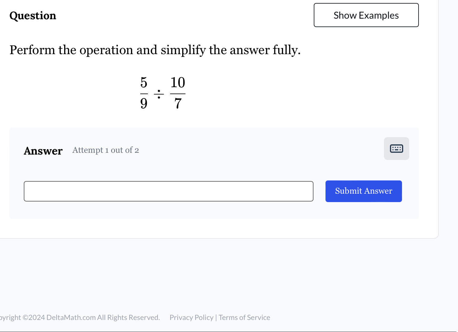 Perform the operation and simplify