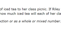 How much iced tea will each of Riley’s classmates get?