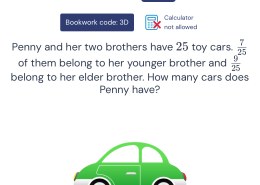 How many toy cars does Penny have if she and her two brothers have a total of 25, with 7/25 belonging to the younger brother and 9/25 belonging to the elder brother?