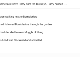 When Dumbledore came to retrieve Harry from the Dursleys, Harry noticed —.