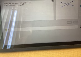 What is the measure of Angle 5 in the figure where the measure of Angle 6 is 141°?