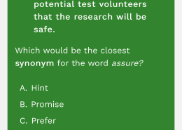 What is the closest synonym for the word “assure” in the statement regarding SBRI scientists and potential test volunteers?