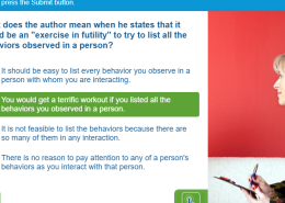 What does the author mean when he states that it would be an “exercise in futility” to try to list all the behaviors observed in a person