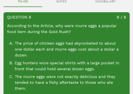 According to the Article, why were murre eggs a popular food item during the Gold Rush