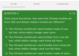 How were the Chinese toothbrush from 1223 and William Addis’s toothbrush different?