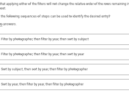 Which sequences of steps can be used to identify the desired entry?