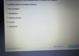 On whose behalf do most lobbyists work? Choose four answers.