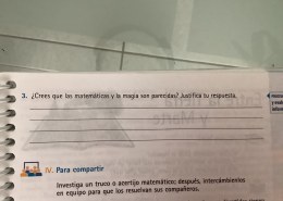 ¿Crees que las matemáticas y la magia son parecidas? Justifica tu respuesta.