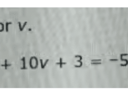 Solve for v