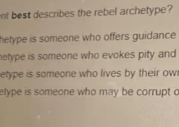 Which statement best describes the rebel archetype?