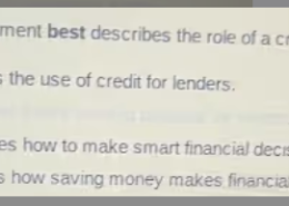 Which statement best describes the role of a credit agency?