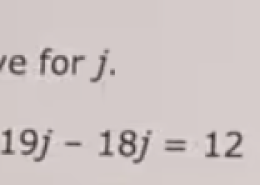 Solve for j